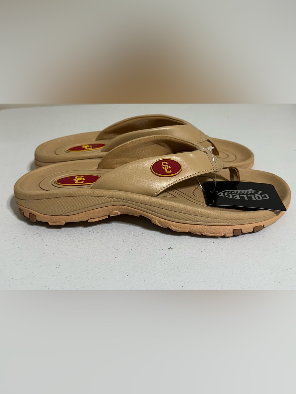 New Zoriz Golf Thong  Sandals Removable Cleats Men’s 9 USC College